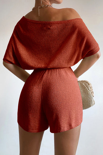 Miami Knit Romper - Rust - SHOPJAUS - JAUS