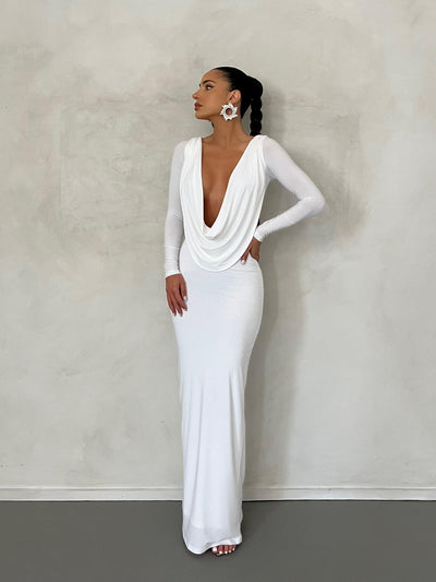 Reversible Amari Gown - White - JAUS