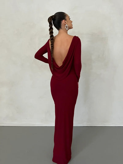 Reversible Amari Gown - Wine - JAUS