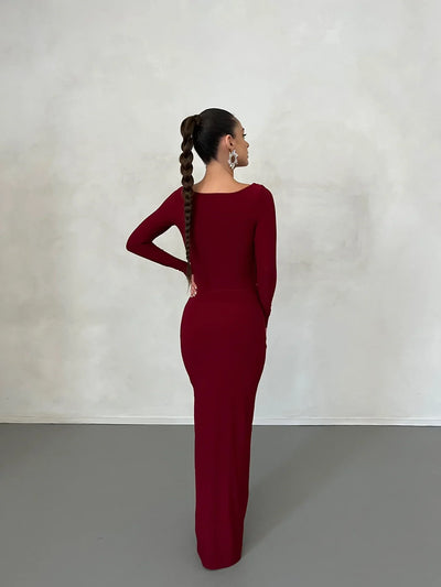 Reversible Amari Gown - Wine - JAUS