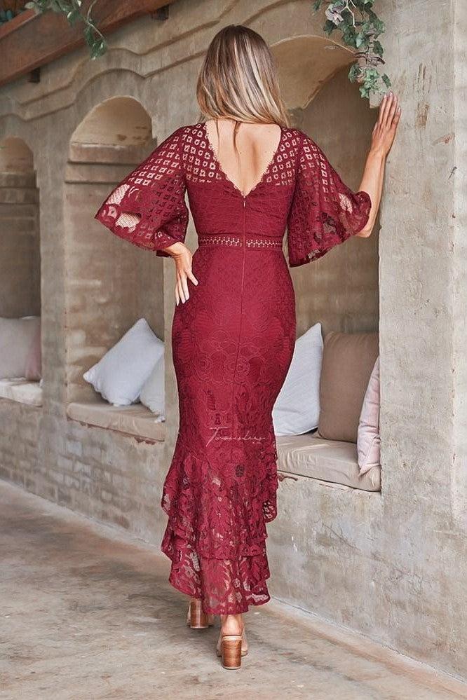 Reyna Dress - Red - SHOPJAUS - JAUS