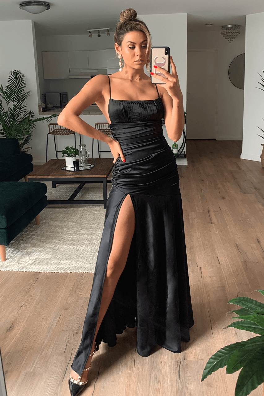 Reyna Maxi Dress - Black - SHOPJAUS - JAUS