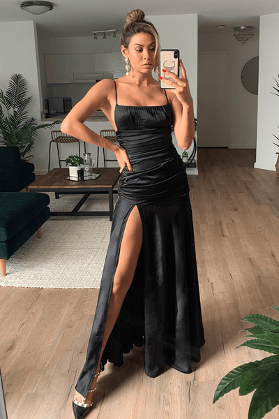 Reyna Maxi Dress - Black - SHOPJAUS - JAUS