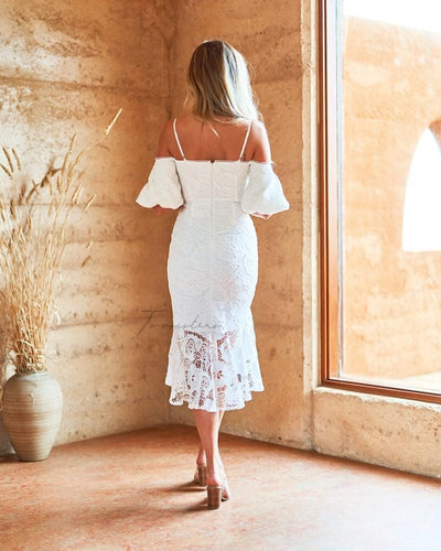 Riana Dress - White - JAUS