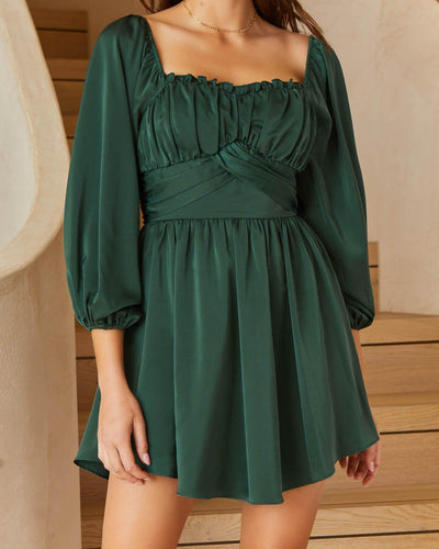 Riviera Mini Dress - Green - JAUS