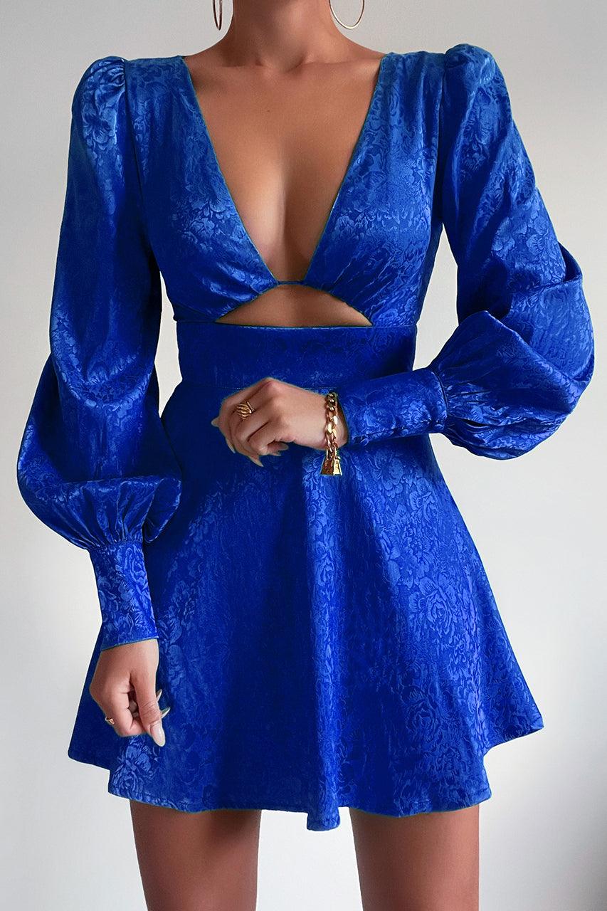 Rosalie Mini Dress - Royal Blue - JAUS