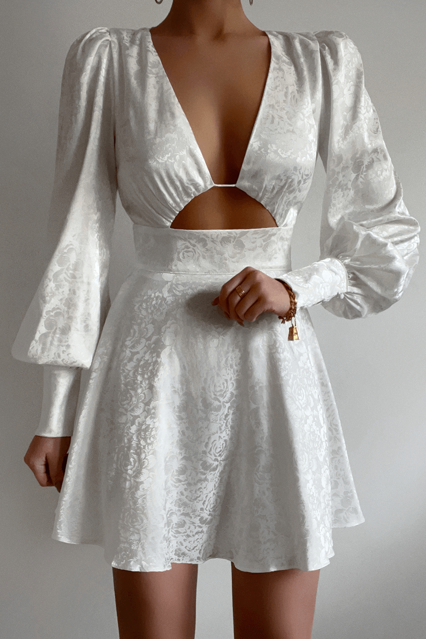 Rosalie Mini Dress - White - JAUS