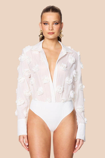 Nookie Roselie Bodysuit - White - SHOPJAUS - JAUS