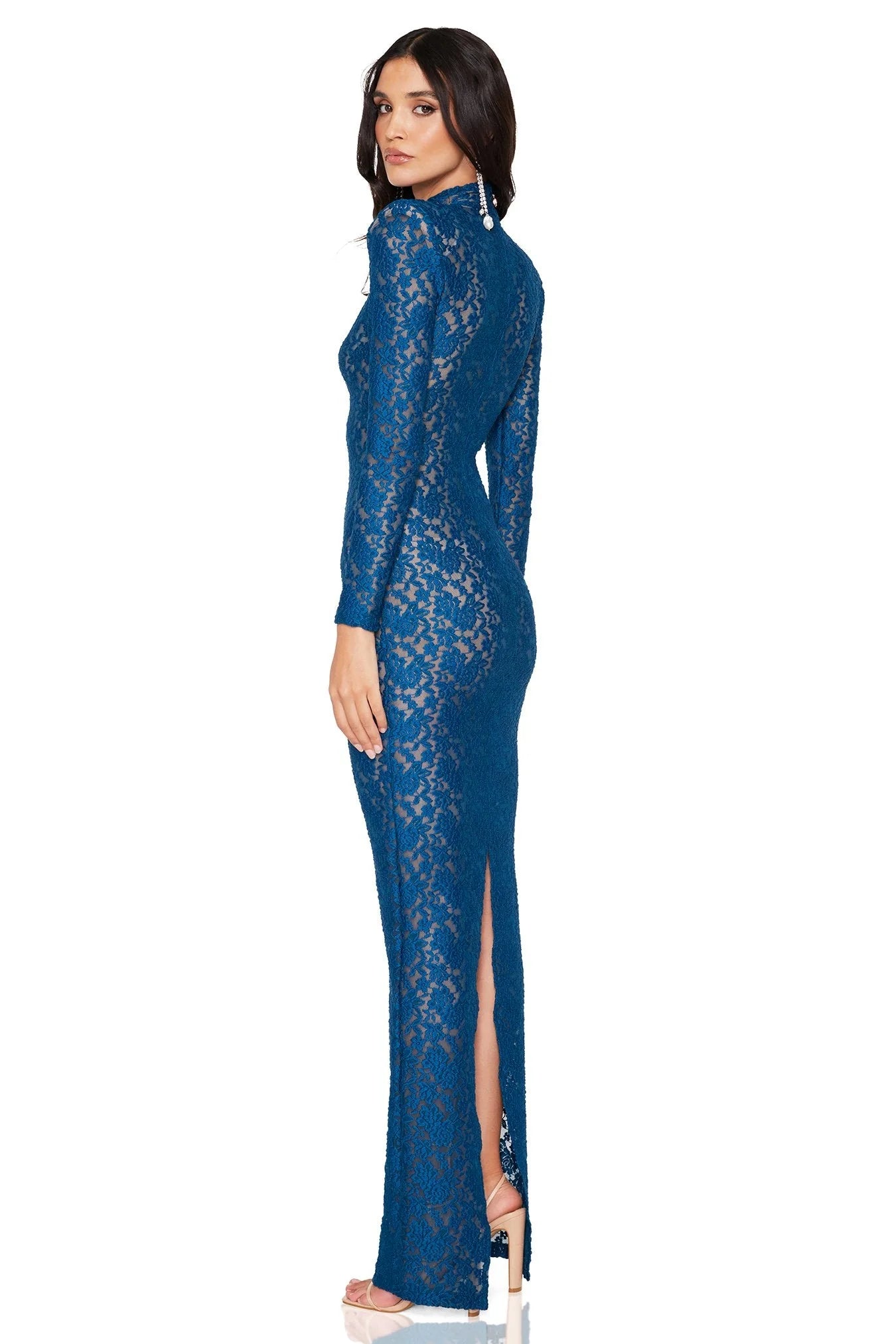 Nookie Roxana Long Sleeve Gown - Teal