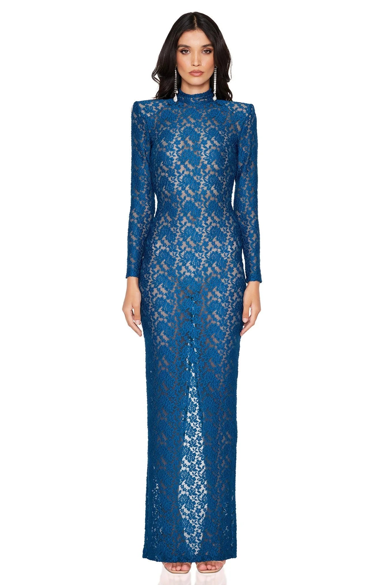 Nookie Roxana Long Sleeve Gown - Teal