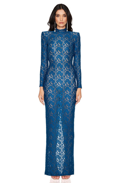 Nookie Roxana Long Sleeve Gown - Teal