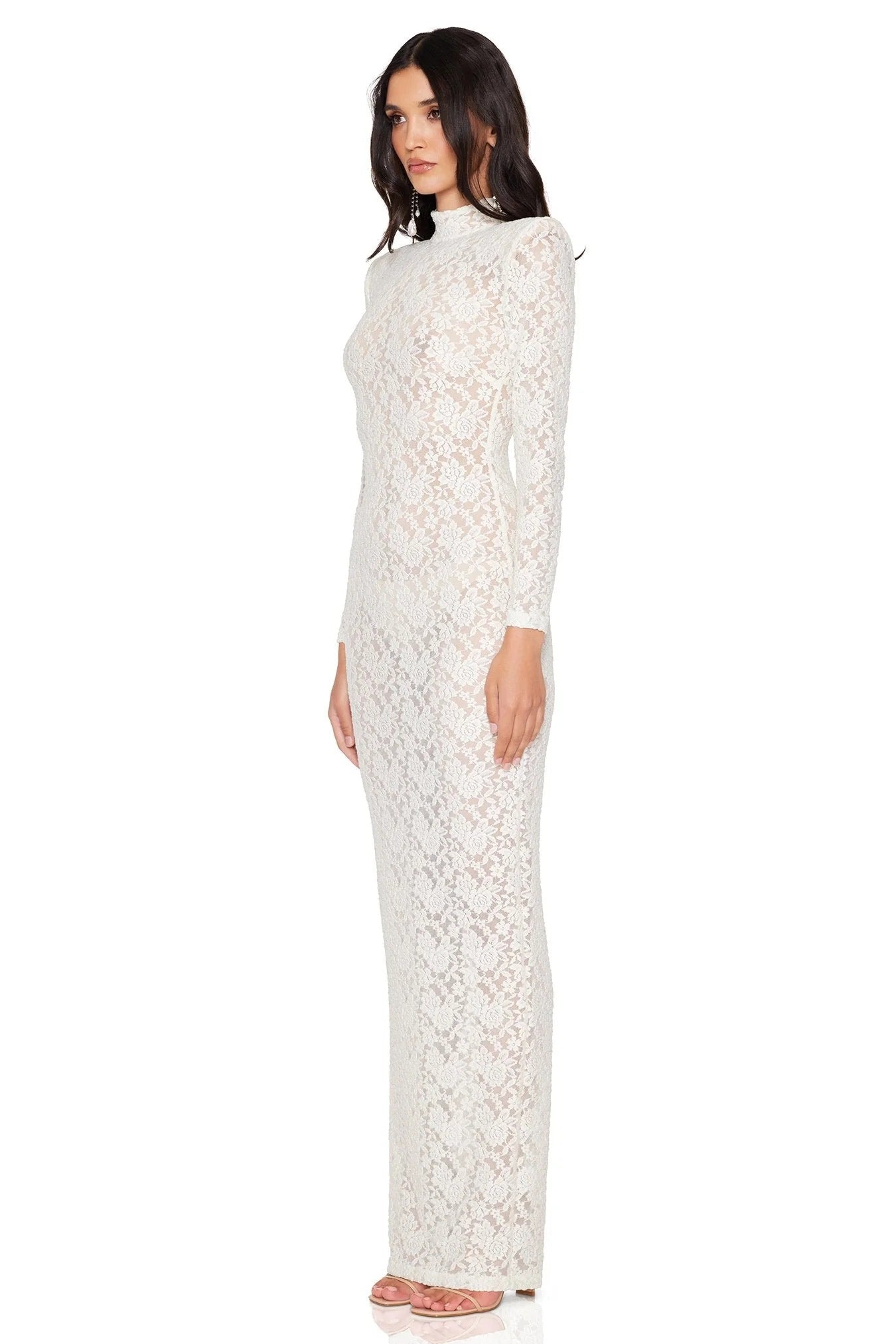 Nookie Roxana LS Gown - Ivory - SHOPJAUS - JAUS