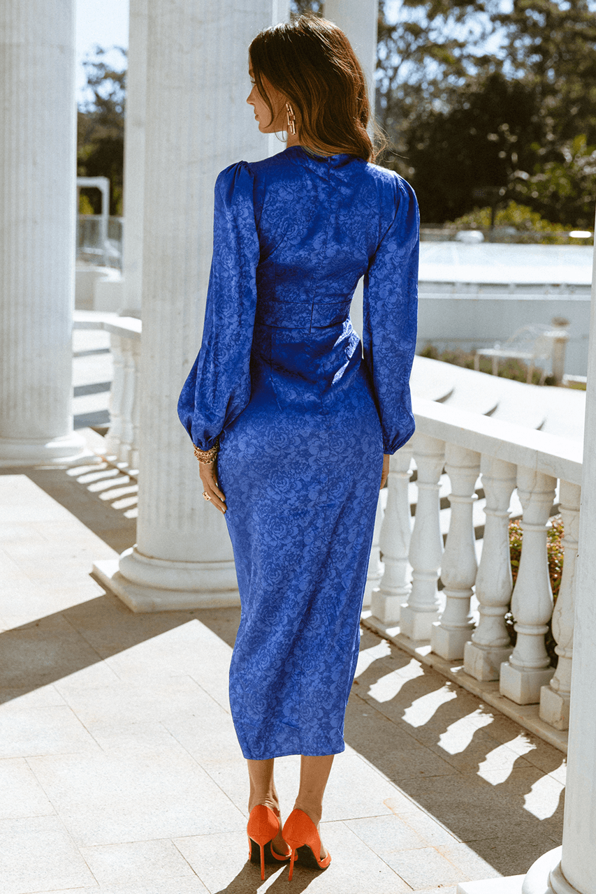 Roxy Midi Dress - Royal Blue - JAUS