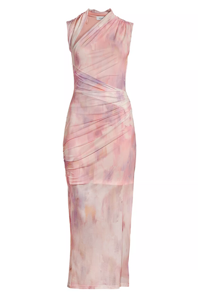 Misha Tillie Mesh Midi Dress - Waterlily Print - SHOPJAUS - JAUS