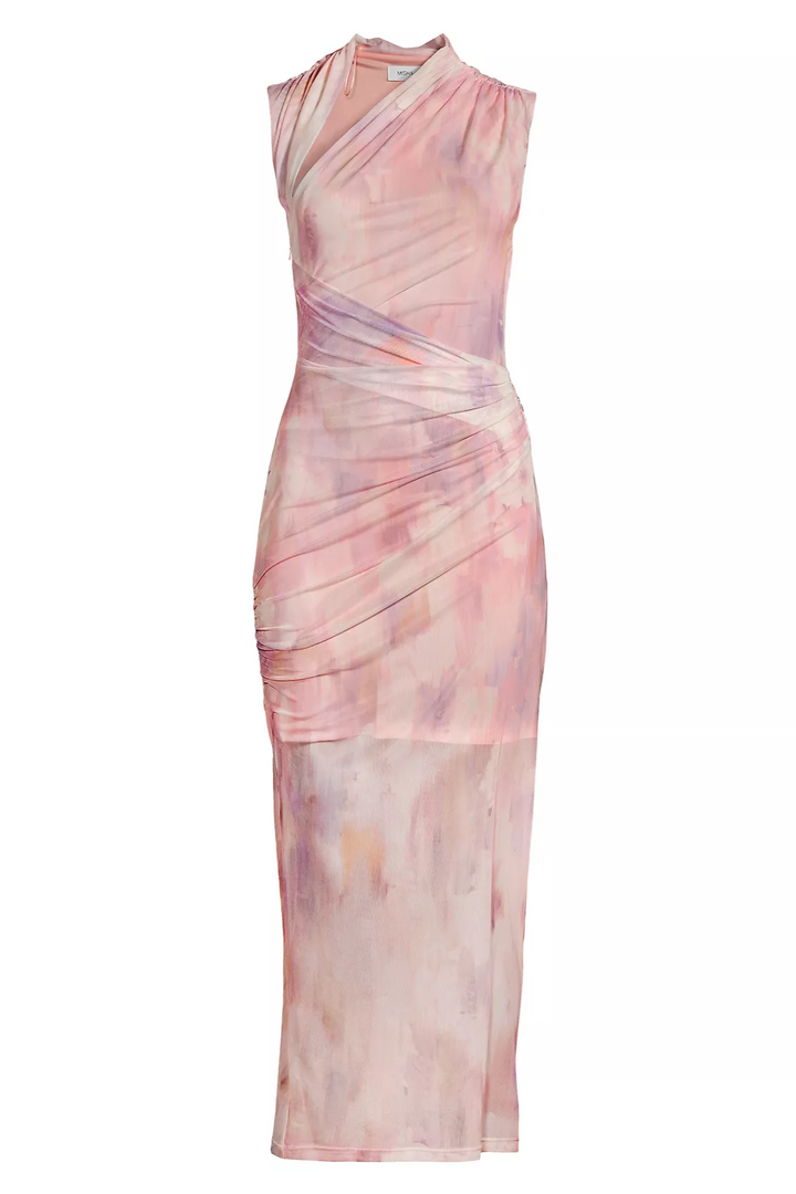 tillie mesh midi dress Misha Tillie Mesh Midi Dress - Waterlily Print