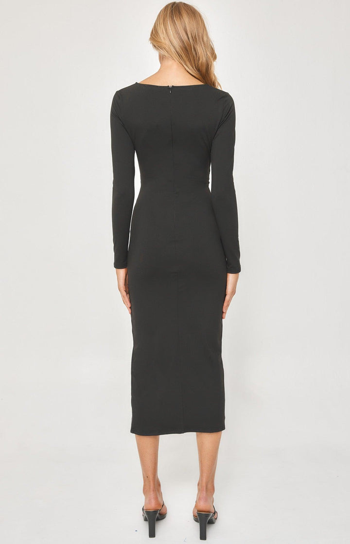 sabrinah midi dress Sabrina - Black Fall Dresses for Petite scallop trim details mens silk robe Sizes:46