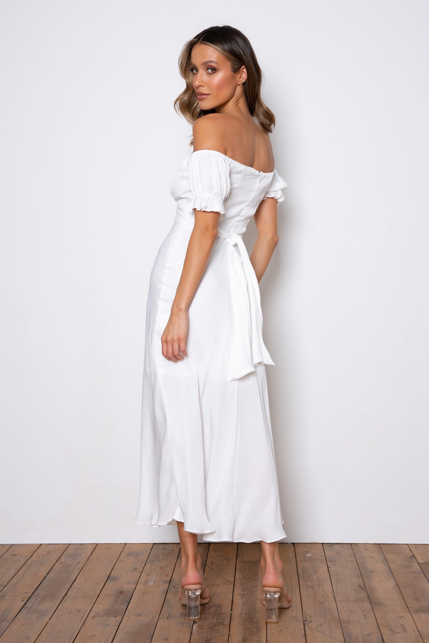 Samantha Dress - White - JAUS