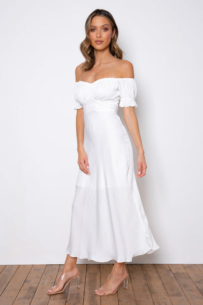 Samantha Dress - White - JAUS