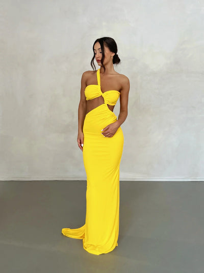 Sari Gown - Yellow - JAUS