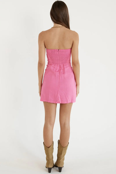Serena Mini Dress - Pink - JAUS