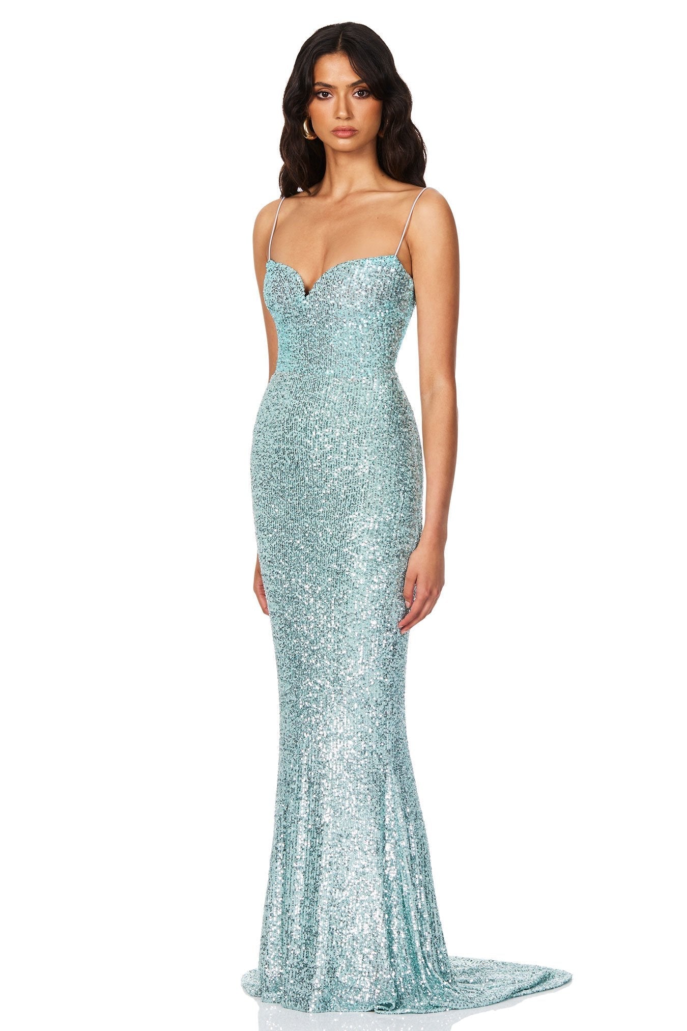 Nookie Serena Sequin Gown - Mint - SHOPJAUS - JAUS