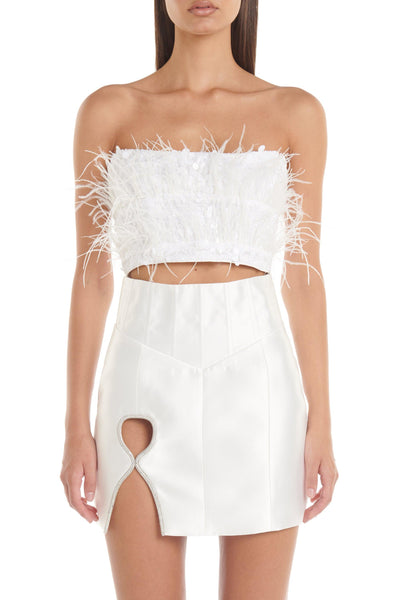 Simone Skirt - White - JAUS