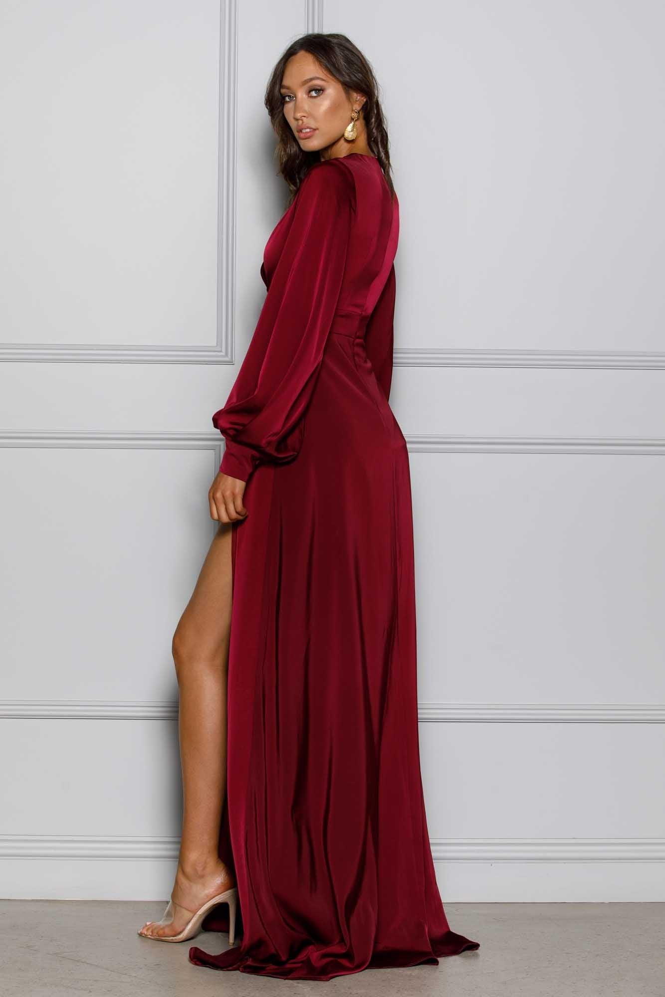 SKYLAR GOWN - WINE - JAUS