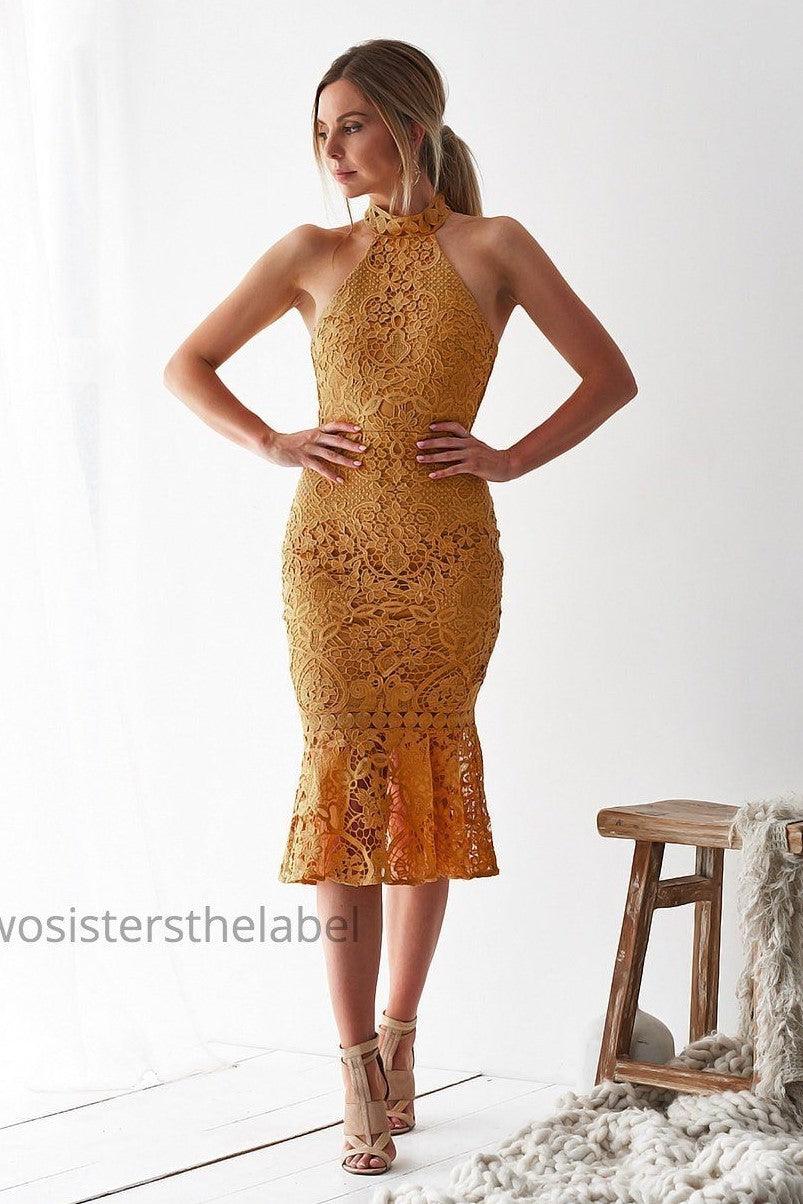 Sonia Dress - Mustard - SHOPJAUS - JAUS