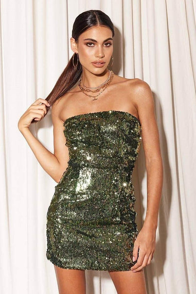 Spell Mini Dress - Green - JAUS