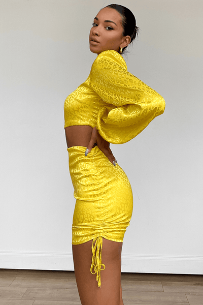 Stella Mini Dress - Yellow - JAUS