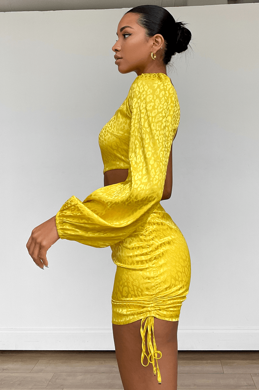 Stella Mini Dress - Yellow - JAUS