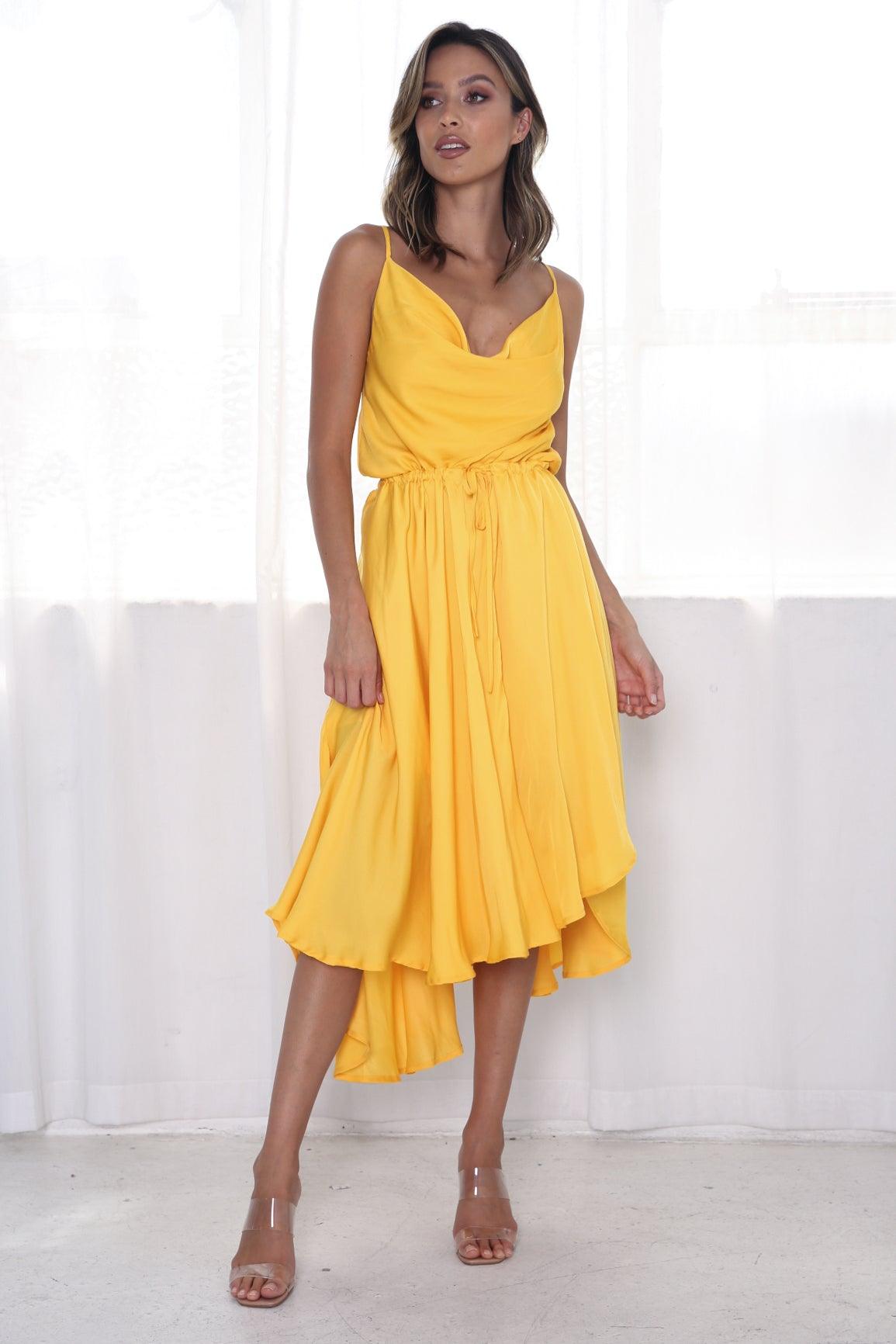 Sunshine Midi Dress - Mango - JAUS