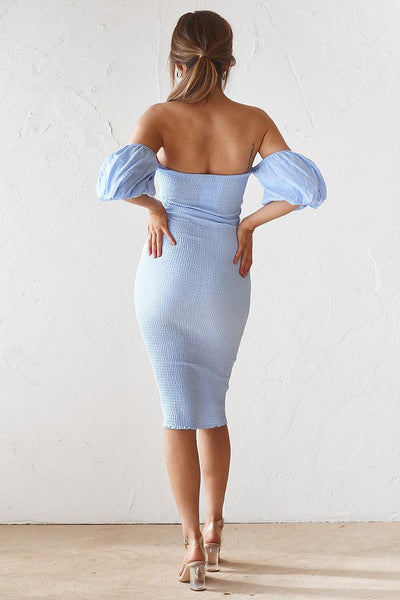 Sweetie Midi Dress - Baby Blue - JAUS