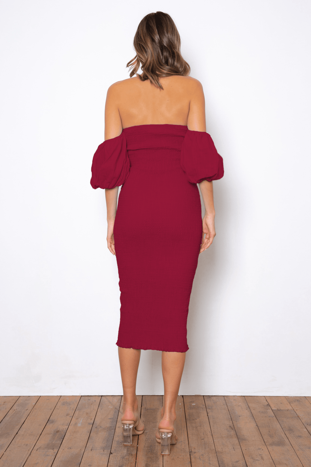 Sweetie Midi Dress - Burgundy | JAUS 2XLARGE / Burgundy Sweetie Midi Dress - Burgundy | JAUS 2XLARGE / Burgundy