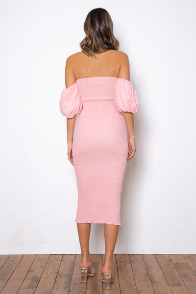 Sweetie Midi Dress - Pink - JAUS