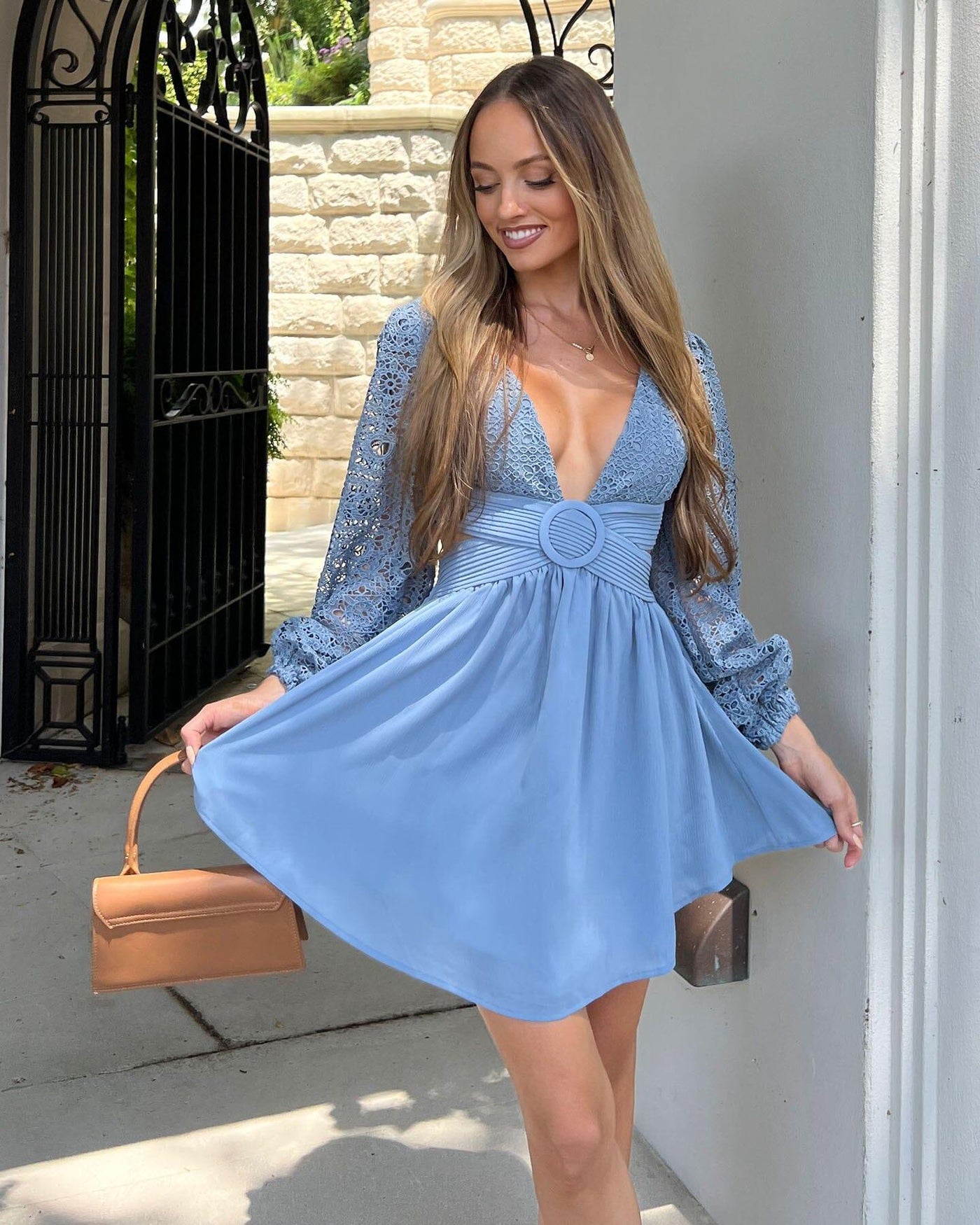 Tabetha Dress - Blue - JAUS