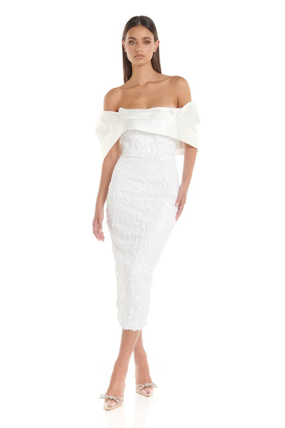 Tanya Dress - White - JAUS