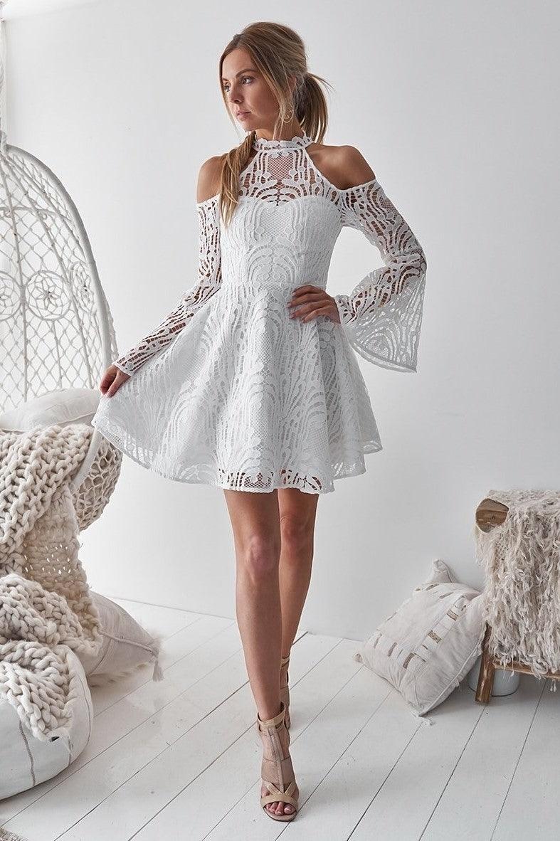 Tanya Dress - White - SHOPJAUS - JAUS