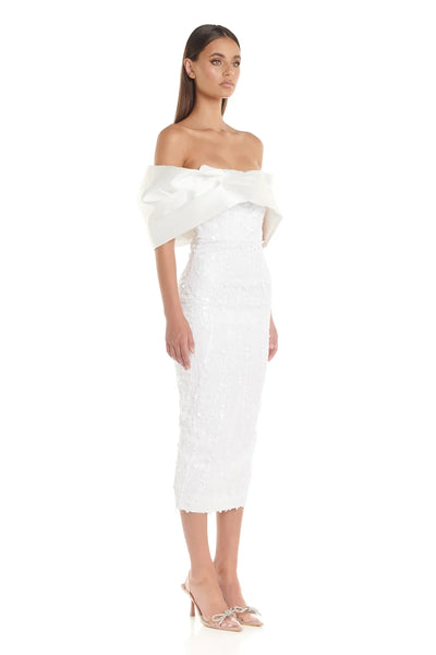 Tanya Dress - White - JAUS