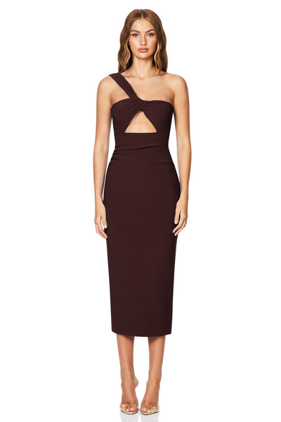 Nookie Tease Midi Dress - Cocoa - SHOPJAUS - JAUS