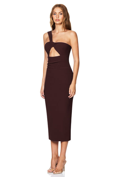 Nookie Tease Midi Dress - Cocoa - SHOPJAUS - JAUS