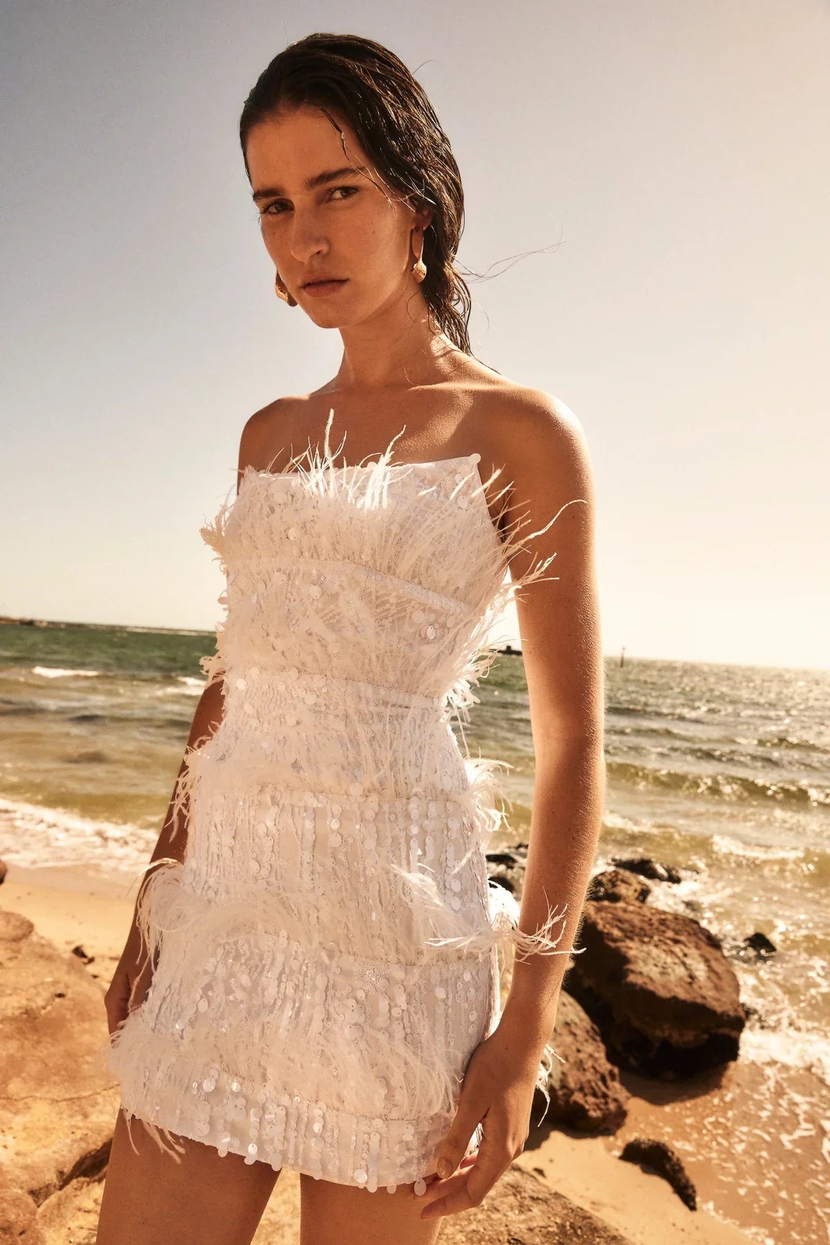 Tiffany Dress - White - JAUS