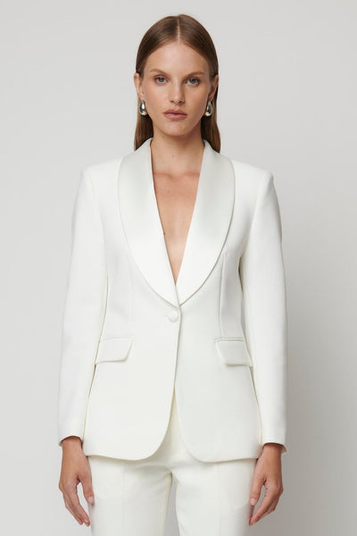 Tuxedo Blazer - Off White - SHOPJAUS - JAUS