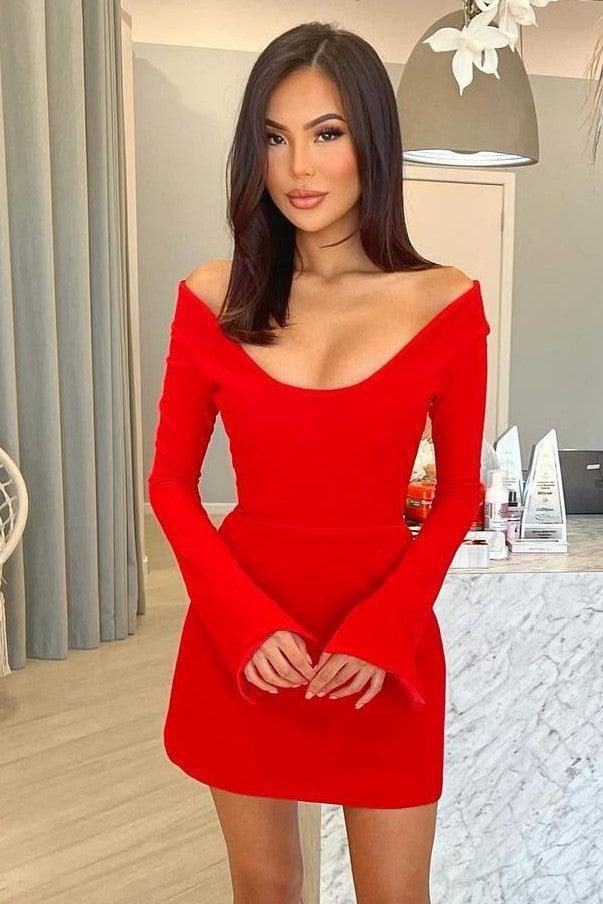 Vale Mini Dress - Cherry Red Vale Mini Dress - Cherry Red