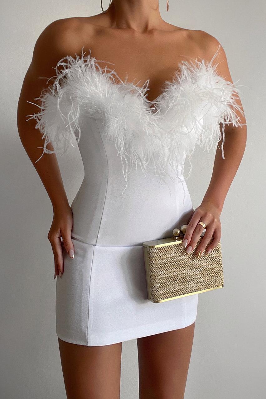 Valentino Mini Dress - White - JAUS