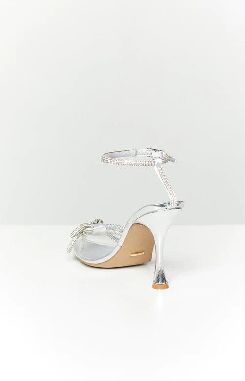 Valery Diamante Heels - Clear/Silver - JAUS