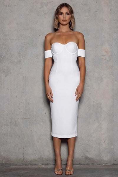 Vanessa Dress - White - JAUS