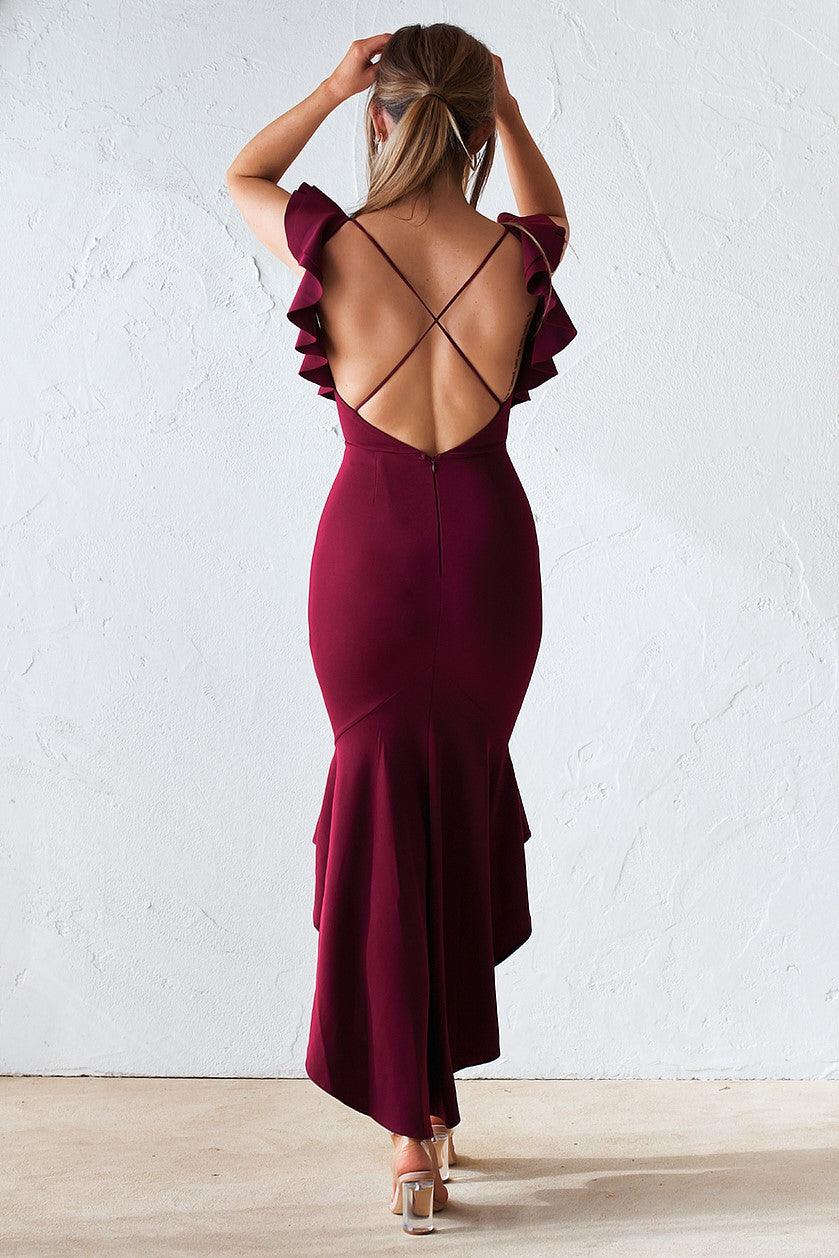Verona Midi Dress - Plum - JAUS