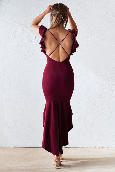 Verona Midi Dress - Plum - JAUS