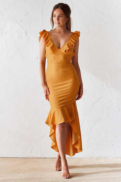 Verona Midi Dress - Yellow - JAUS
